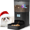 Automatic Cat Feeder,4L Timed Cat＆Dog Dry Food Dispenser