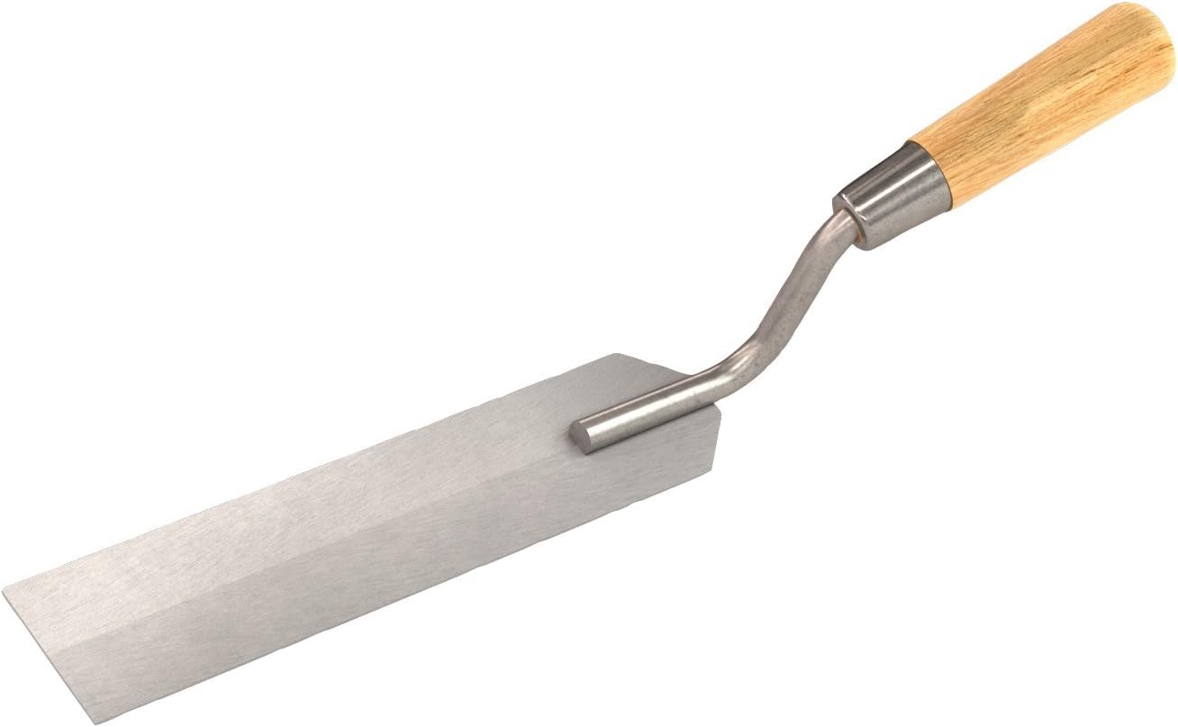 13-307 Margin Trowel for Brick, Block and Stone Masonry - Stainless Steel 7-inch X 1 1/2-inch Wood Handle