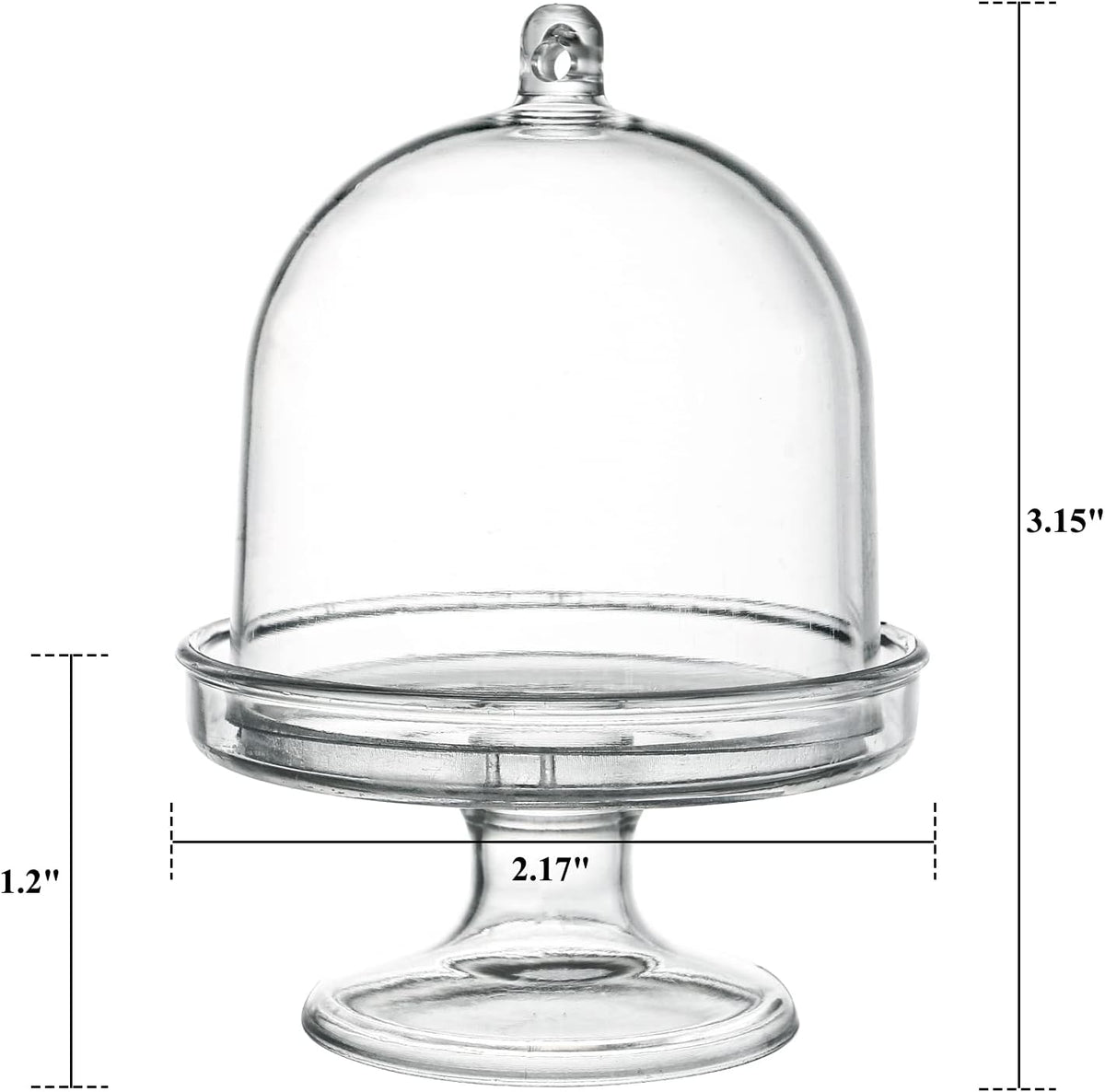 36 Pack Mini Cake Plate with Lid, Plastic Cupcake Stand Dome Cover, Clear Small Cake Display Stand for Chocolate