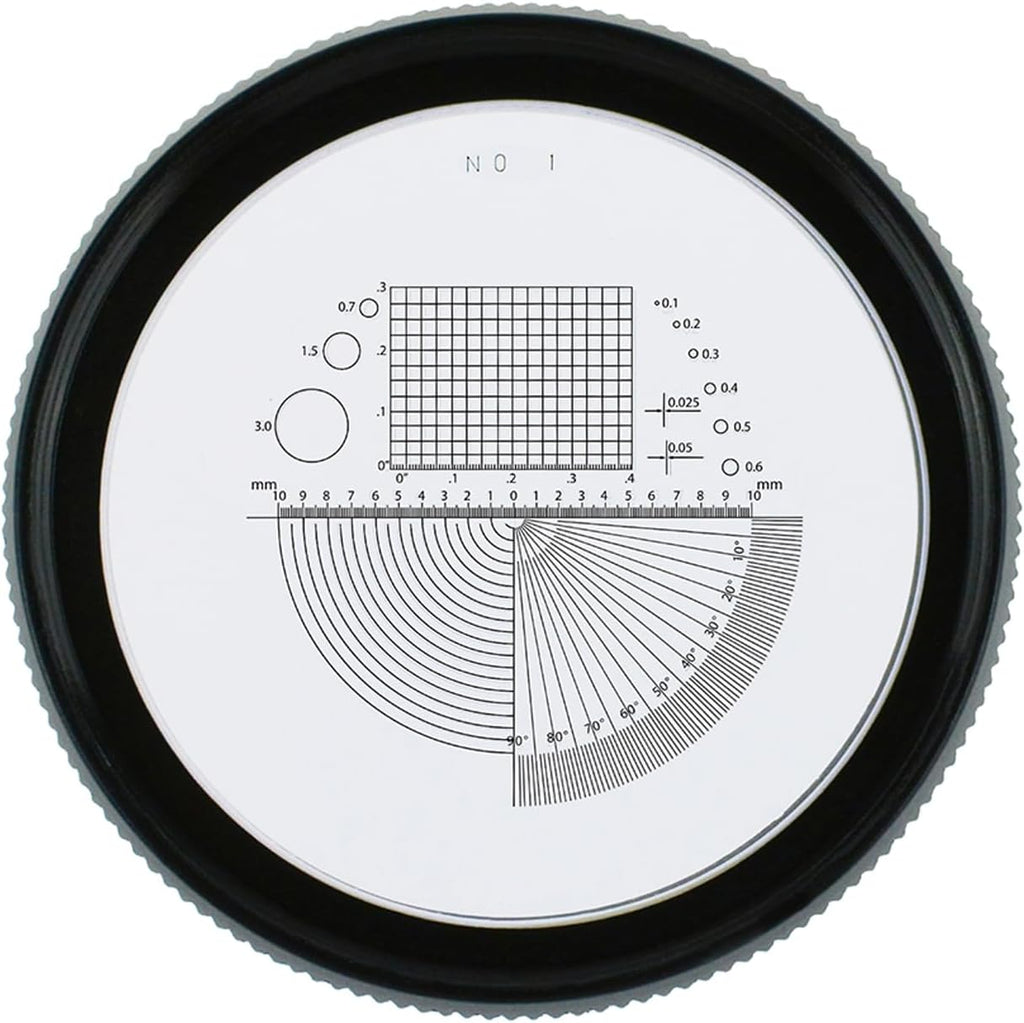 Magnifying Glass 10X Jewelers Loupe with Scale Magnification, Loupe Magnifier with Scale Chart, 8 LED Lights 25mm