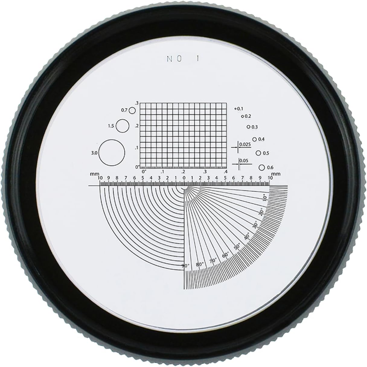 Magnifying Glass 10X Jewelers Loupe with Scale Magnification, Loupe Magnifier with Scale Chart, 8 LED Lights 25mm