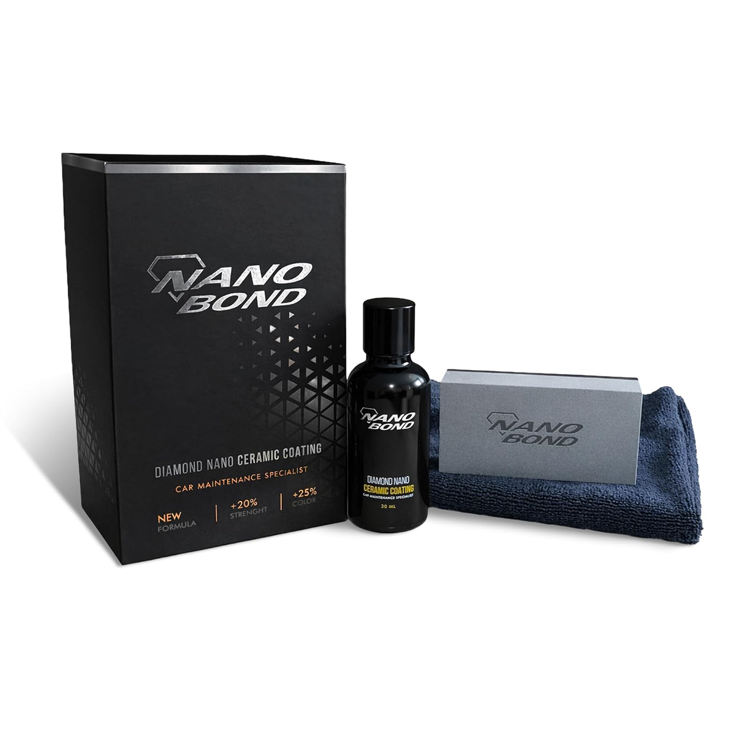 Ceramic Coating for Cars - 9H PRO 80% SiO2 Formula - 30ML Kit | Long-Lasting Ceramic Coating - High Gloss Hydrophobic