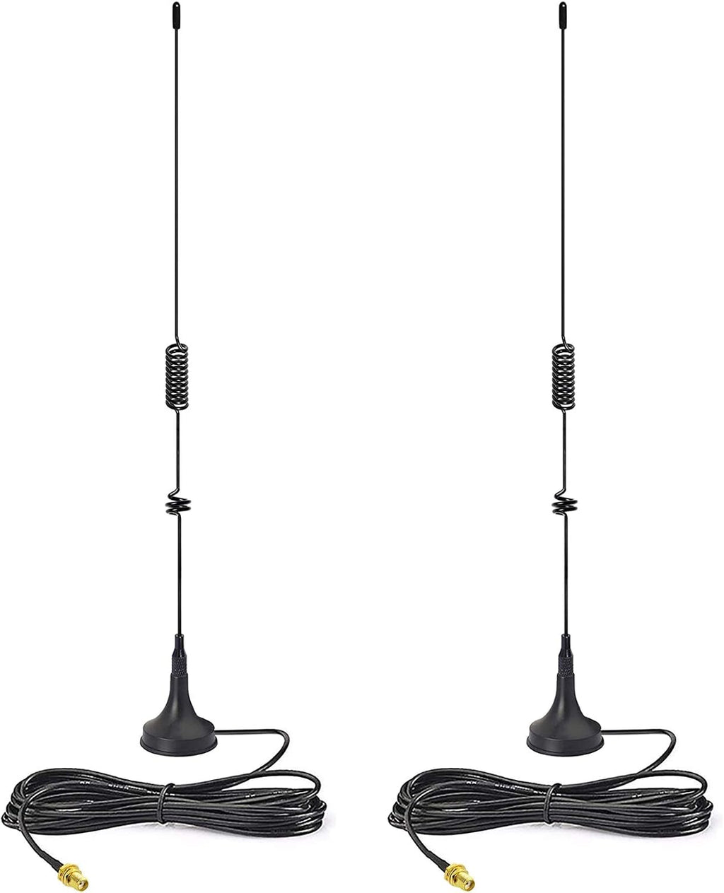 2-Pack 16.5 Inch Dual Band Ham Radio Antenna VHF UHF 136-174MHz 400-470MHz Magnetic Base SMA Female Antenna Handheld