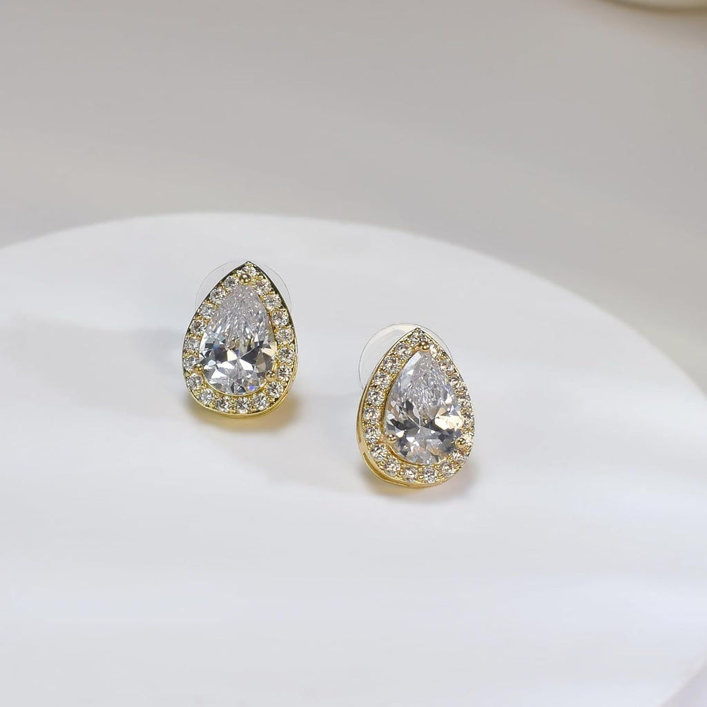 Teardrop Cubic Zirconia Jewelry Set Necklace Earrings Bracelet Bridal Wedding Jewelry for Women Bridesmaid Prom Party