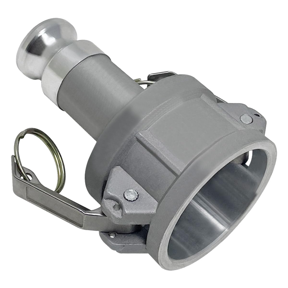 Gloxco Aluminum Type DA Cam and Groove Hose Fitting, Reducer, 2" Female Coupler x 1" Male Adapter (CAM-2010-DA-AL)