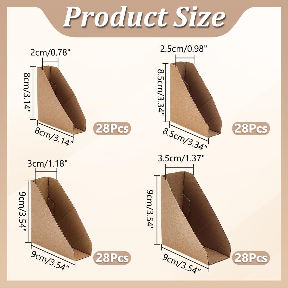 112Pcs 4 Sizes Adjustable Cardboard Corner Protectors, Fits 0.8" 1" 1.2" 1.4" Frames Picture Frame Packing Corner