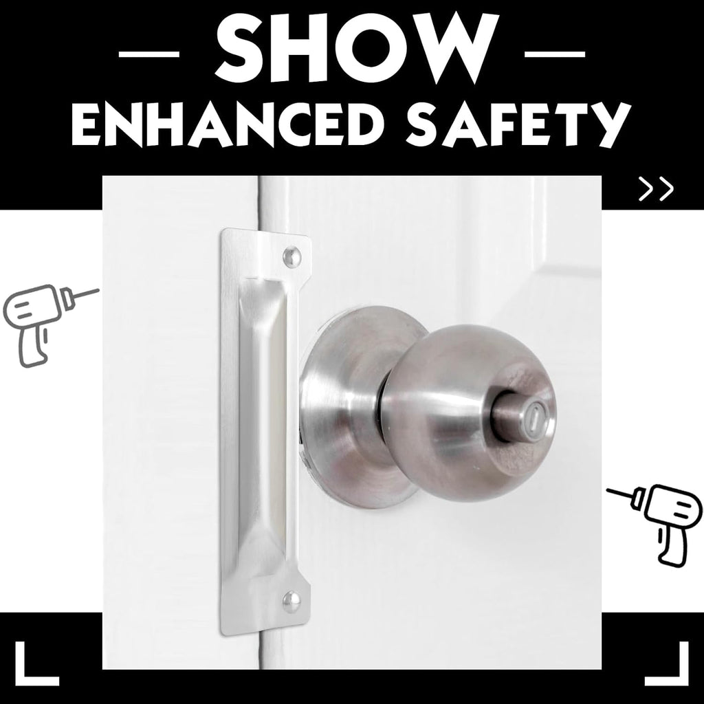 2 Pcs 3" x 11" Door Latch Guard Plate Cover Security Protector