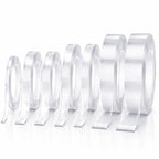 7 Rolls Thin Double Sided Tape, Clear Nano Mounting Tape Kit, Multi Sizes