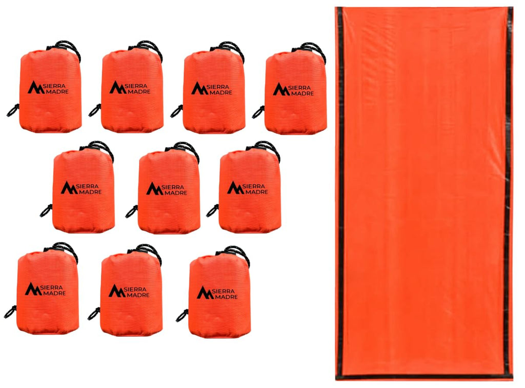 Emergency Sleeping Bag, Waterproof Thermal Bivy Sack Pack 10