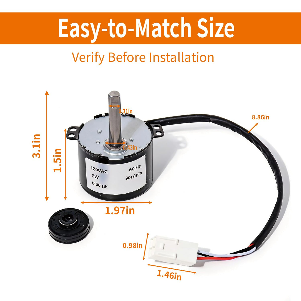 Dishwasher Waterwall Spray Arm Motor Compatible with Samsung Geared Motor