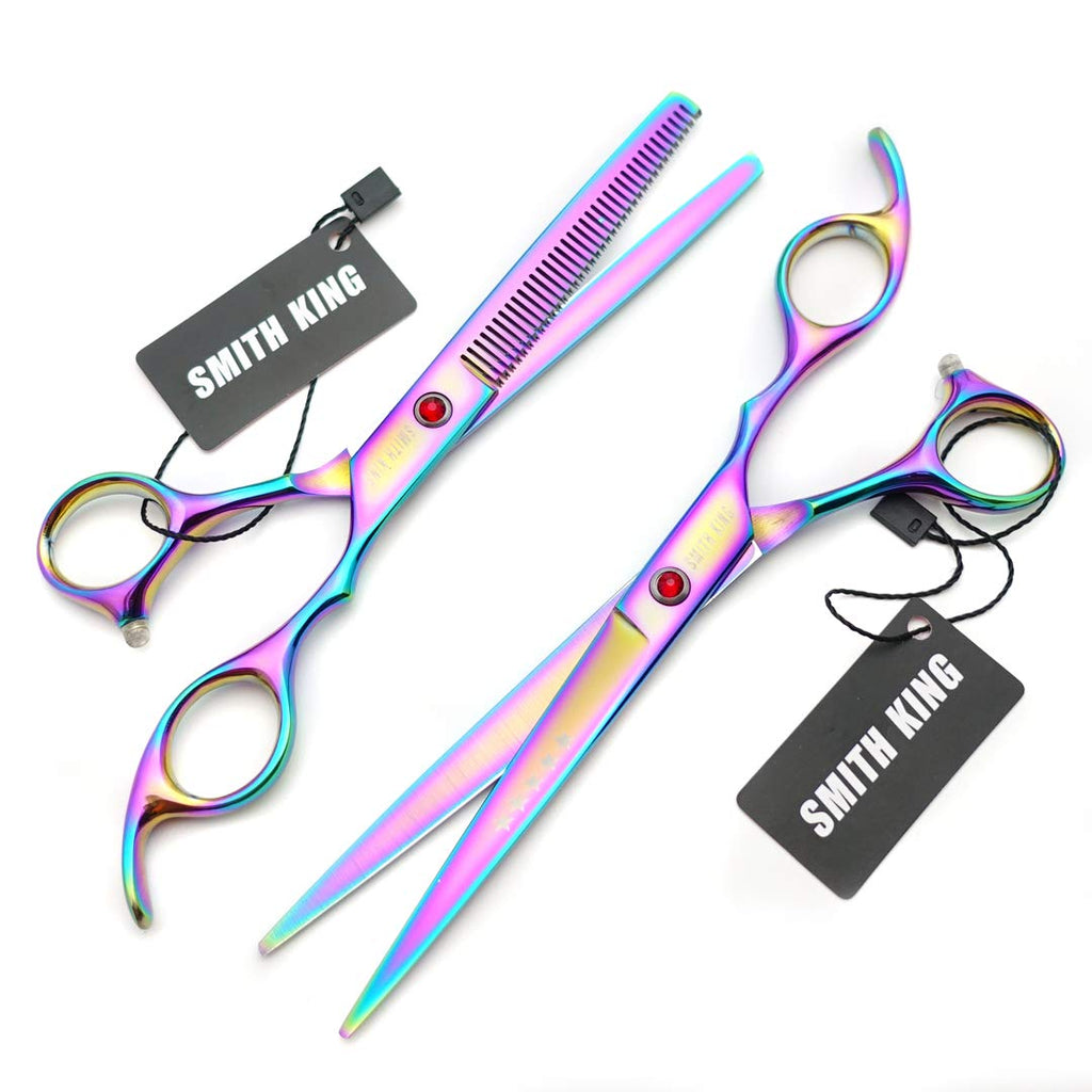 7.0 Inches Hair Cutting Scissors Set with Combs Lether Scissors Case,Hair cutting shears Hair Thinning shears For