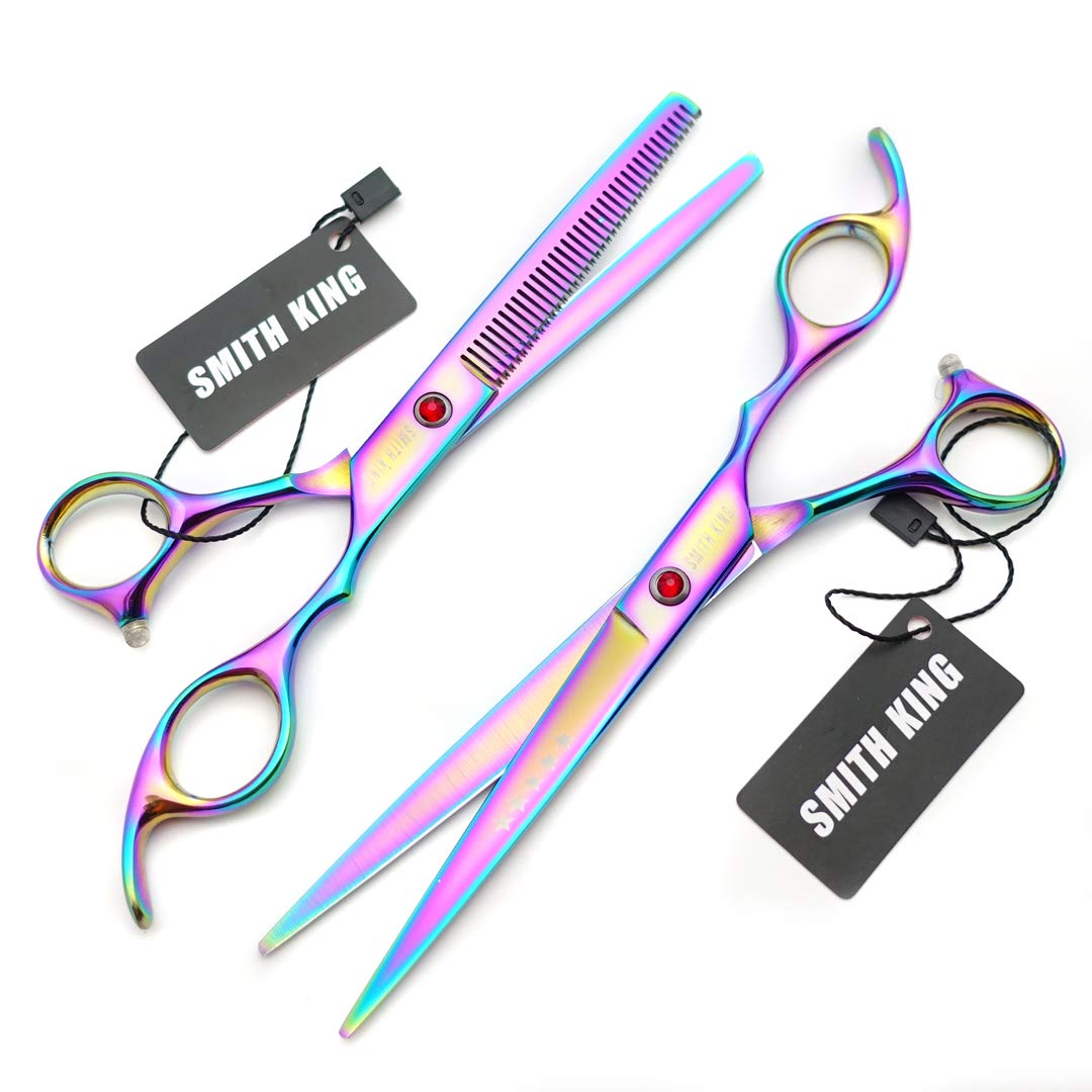 7.0 Inches Hair Cutting Scissors Set with Combs Lether Scissors Case,Hair cutting shears Hair Thinning shears For