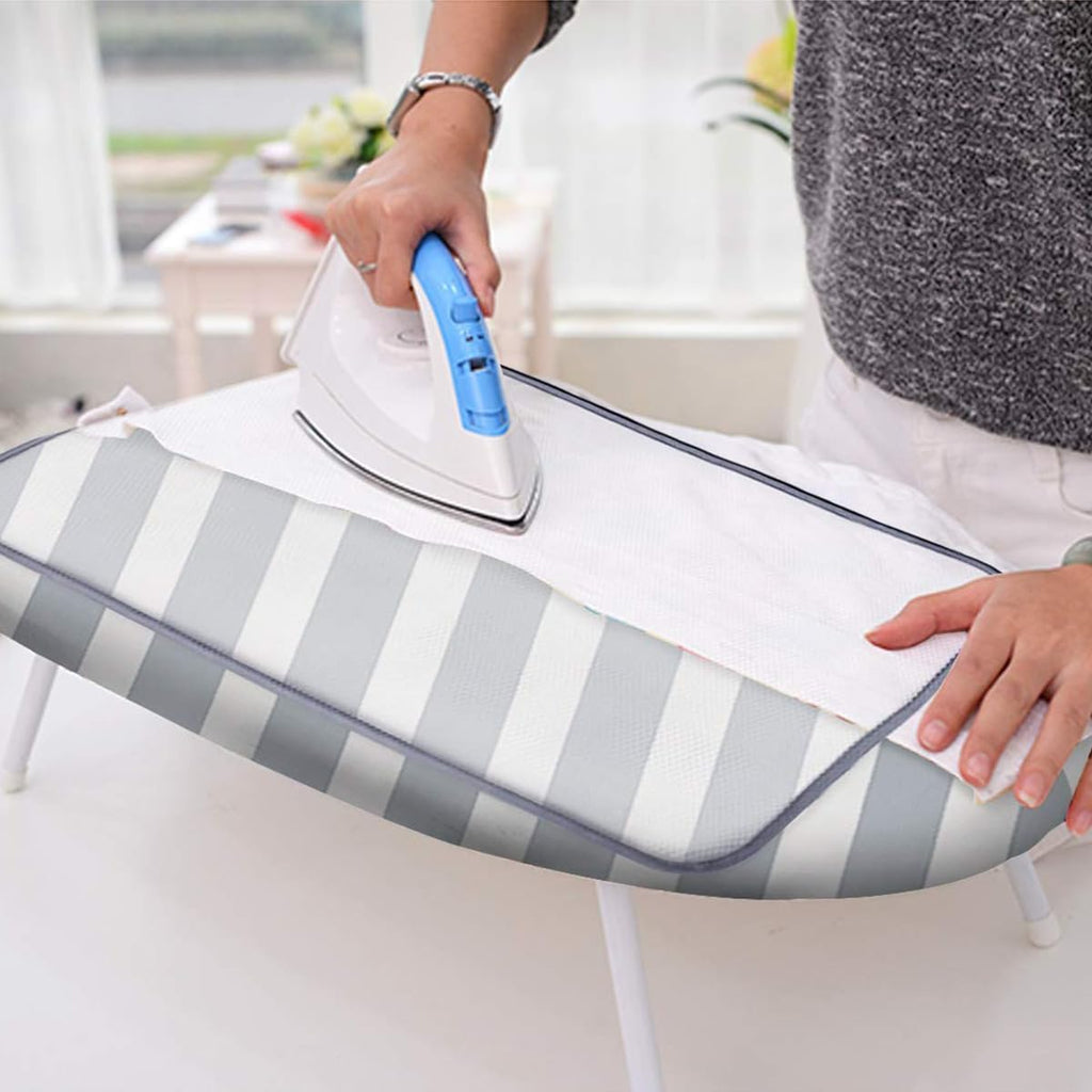 12.5"x32" Small Ironing Board Cover and Pad,Extra Thick Padding | Scorch and Stain Resistant,Adjustable Elastic