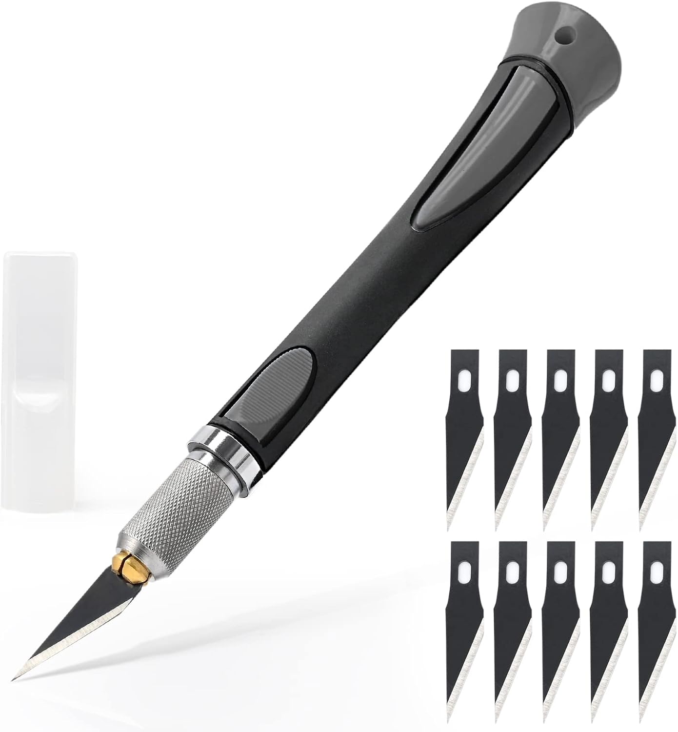 Precision Hobby Knife Set Utility Craft Knife Kit with 10PCS Blades for Art, Working-Stencil, Scoring, Scrapbooking