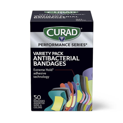 Performance Series IRONMAN Antibacterial Bandages, Extreme Hold Adhesive Technology, Finger & Knuckle Bandages