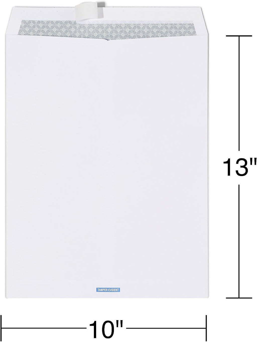 10x13 Security-Tinted White EasyClose Catalog Envelopes, 100 Pack