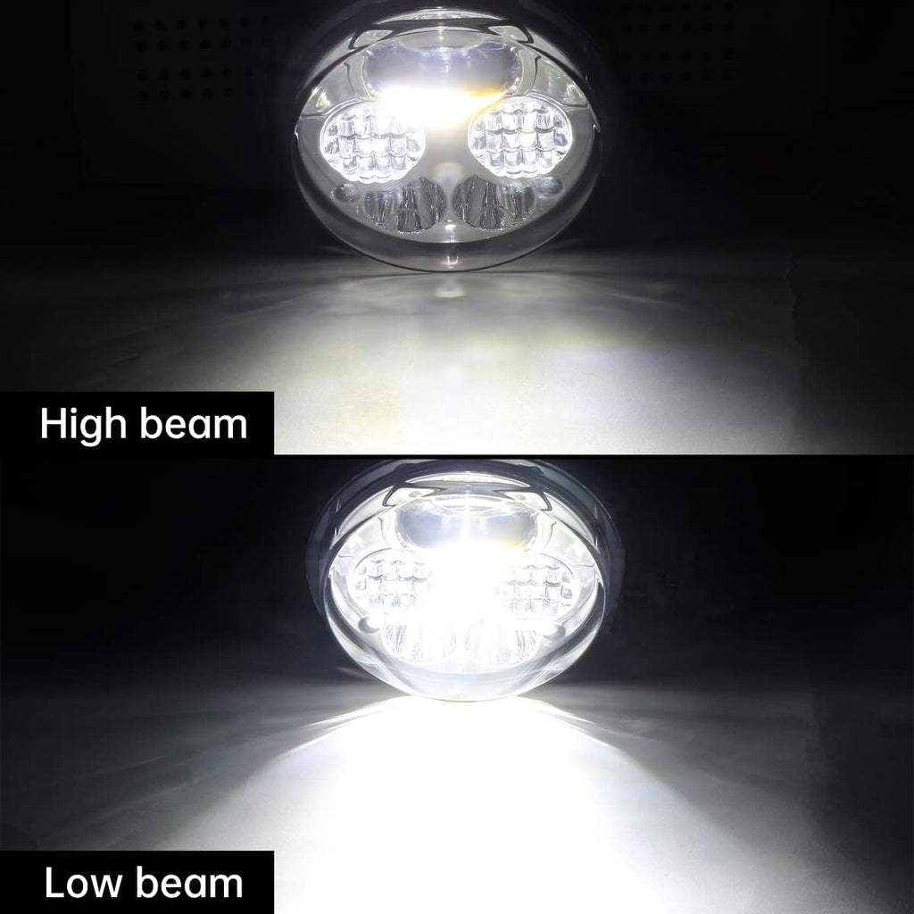 2 pcs Chrome LED Headlight for Brute Force 750, 4.5 inches