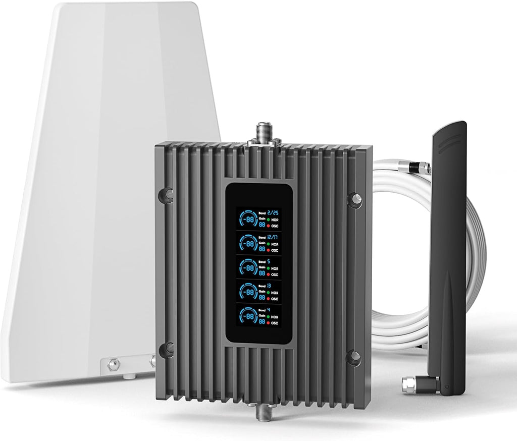 Cell Phone Booster for Home with LCD, 5G 4G LTE FCC Approved | 5G/4G LTE Signal Booster with Bands13/12/5/2/4