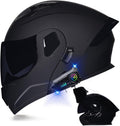 Dual-Flip Full-Face DOT-Certified Street Helmet Bluetooth Modular Motorcycle Helmet Built-in Dual Speakers and