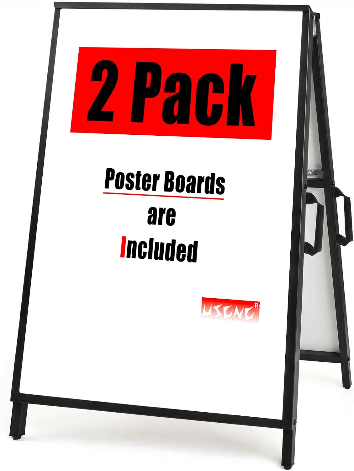 A Frame Sidewalk Sign 24x36 inches Sandwich Board Signs Outdoor Heavy Duty Double-Sided,including 2 Corrugated Boards