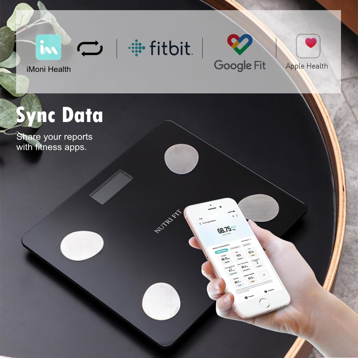 Scale for Body Weight Digital Bathroom Smart Scale with Bluetooth for BMI, Body Fat, Muscle Mass, 20 Body Composition