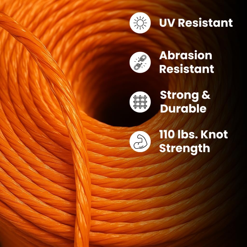 Hay Baling Twine - 110 x 20,000 Ft - Single Spool (Orange)