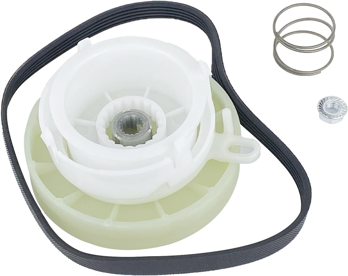 Pulley Clutch Kit Fit For Maytag MVW6230HC0 7MMVWC565FW1 7MMVWC465JW0 NTW4516FW3 MVWP576KW1 MVWC465HW3 MVWC565FW1 MVW6230HW1 MVW6200KW1 MVW6230HW2 MVW6230RHW1 MVWP575GW1 4KMVWC430JW0 Washer