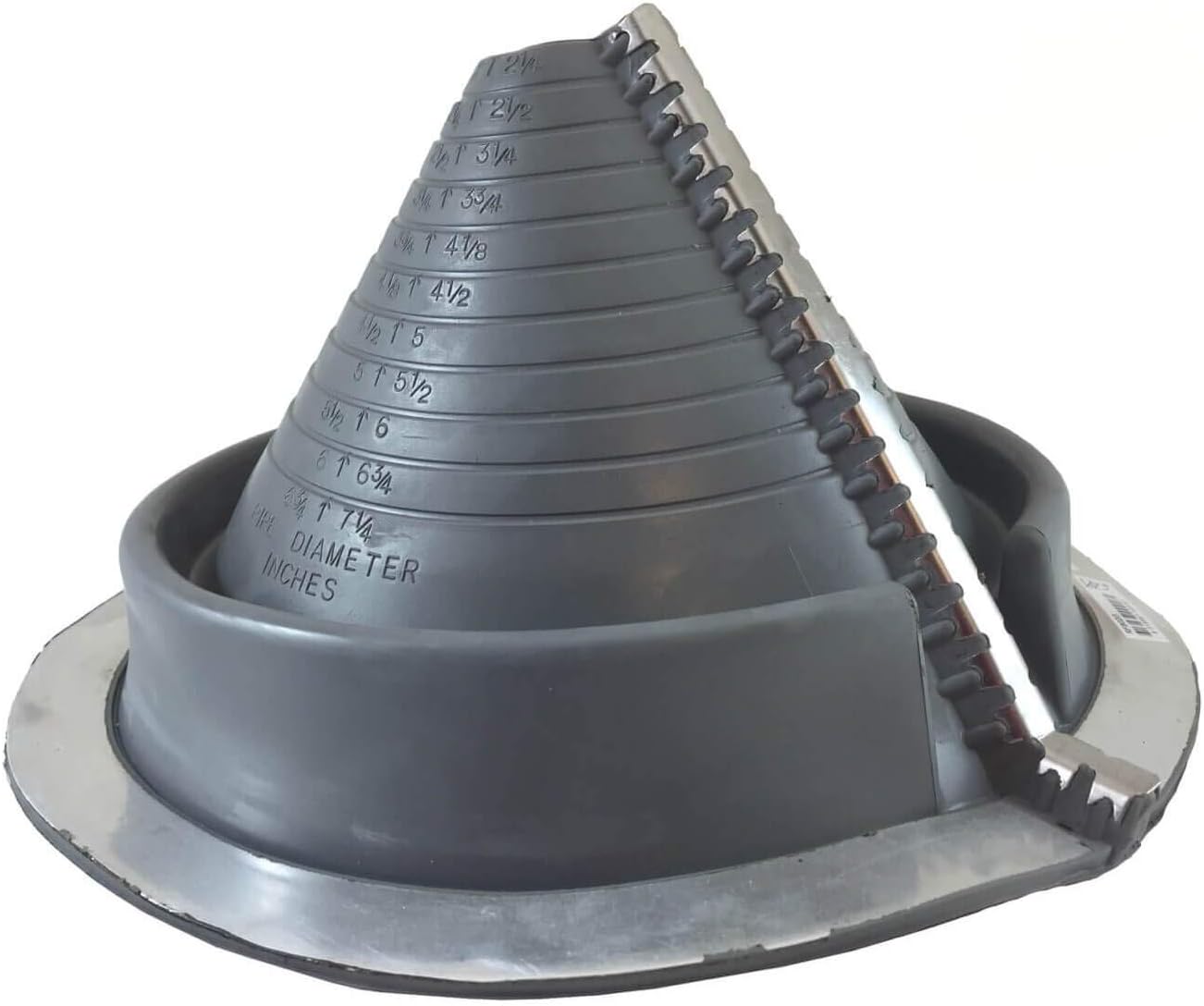 #802 (2" - 7-1/4") RETROFIT Gray EPDM Flexible Pipe Flashing Dektite: Roof Jack - Pipe Boot - pipe flashing (RF802G)