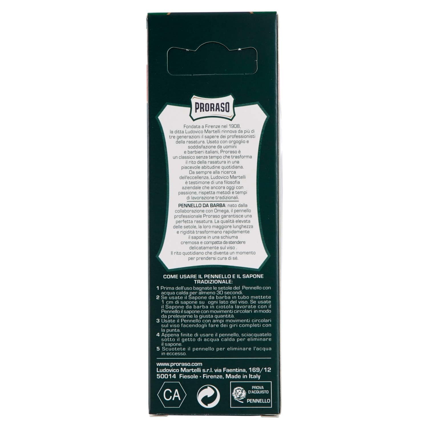 Proraso Professional Shaving Brush - Natural Boar Bristles - Premium Wet Shave Brush