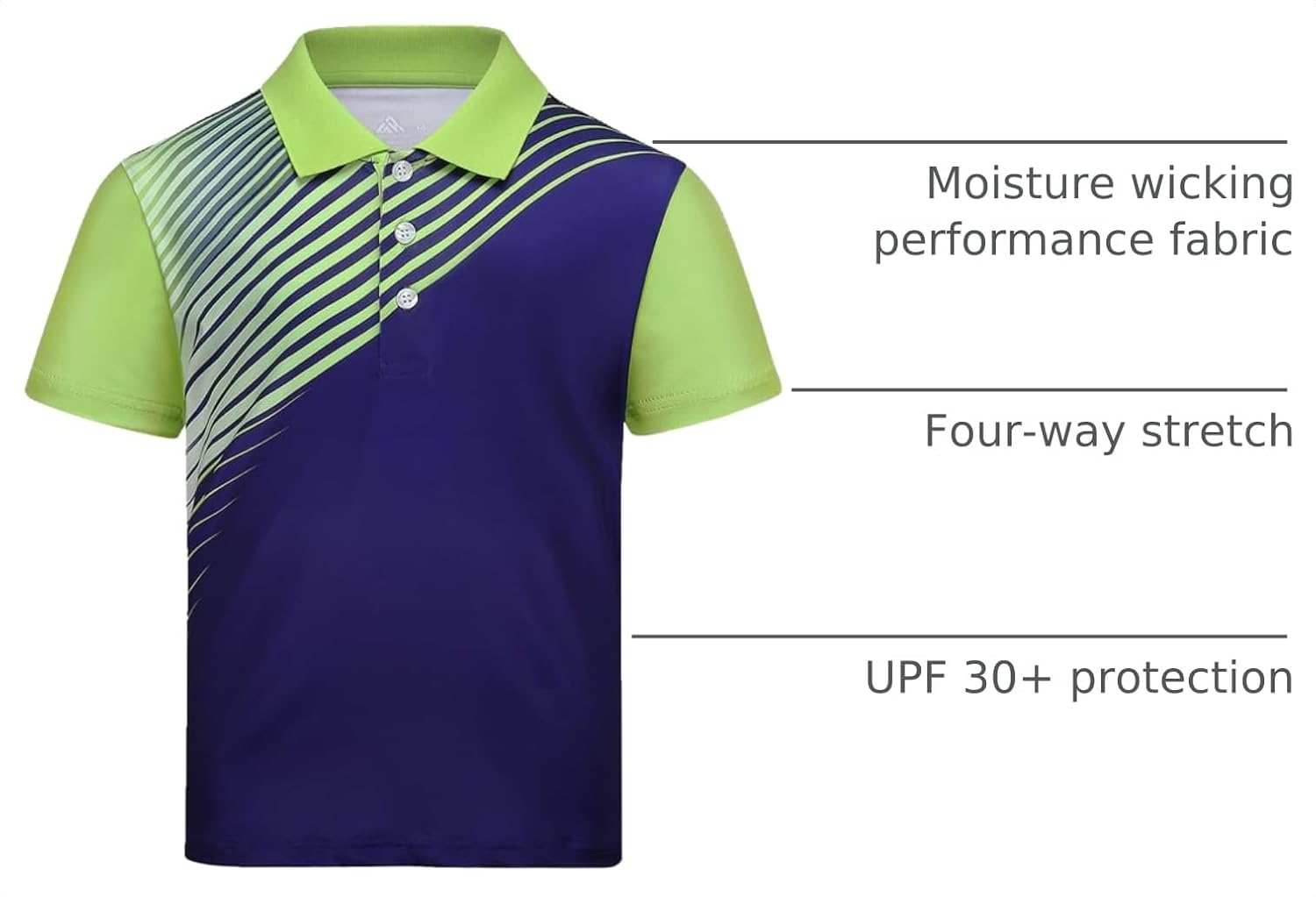 Boys Short Sleeve Pique Polo Shirts Summer Casual Uniform Funny Sport Tops for 6-16 Years Green