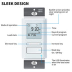 Ortis 7 Day Programmable in-Wall Timer Switch, Sunrise/Sunset Automatic Control and Random Security Mode, Digital Light Switch Timer Indoor with LCD Display for Lights/Fans, Neutral Wire Required