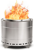 19.5 inch Smokeless Fire Pit with Carry Bag & Fire Poker