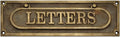 Classic Antique Style Brass “Letters” Door Plaque – Decorative Mail Slot Sign Plate for Front Door, Office Entry