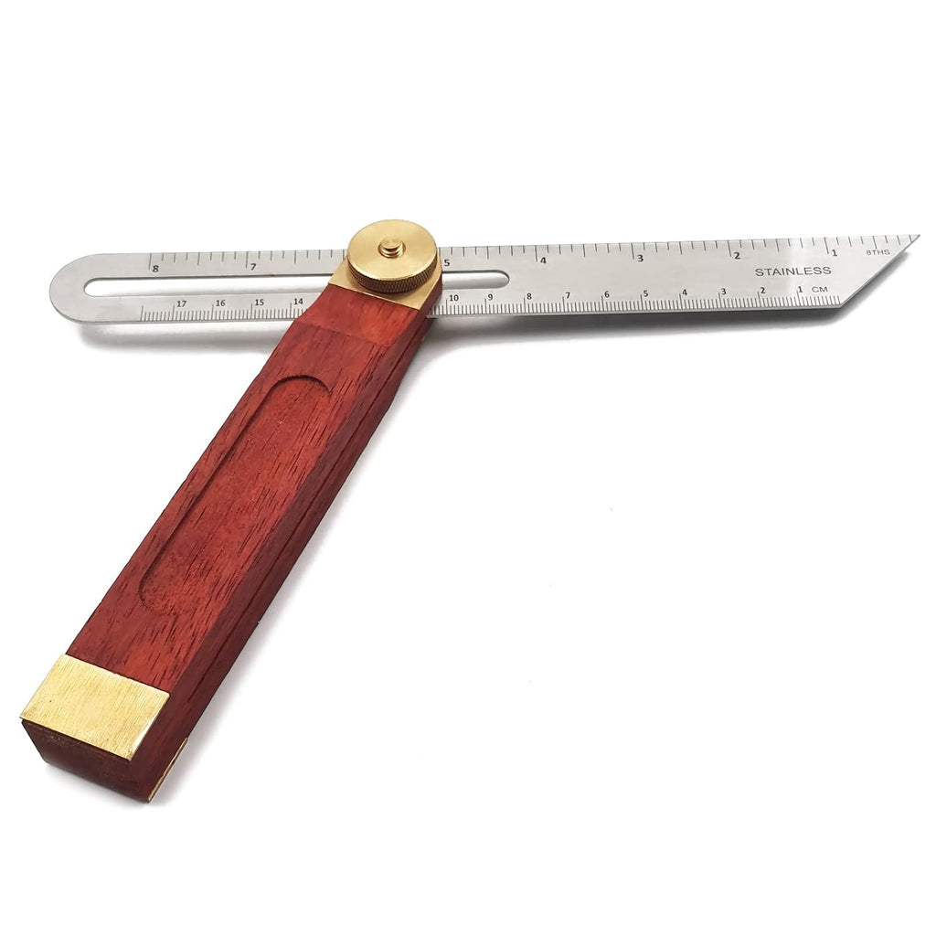 Bevel Gauge, Sliding Bevel Gauge, 8 Inch T Bevel Angle Finder with Wooden Handle T Measurements Ruler for for