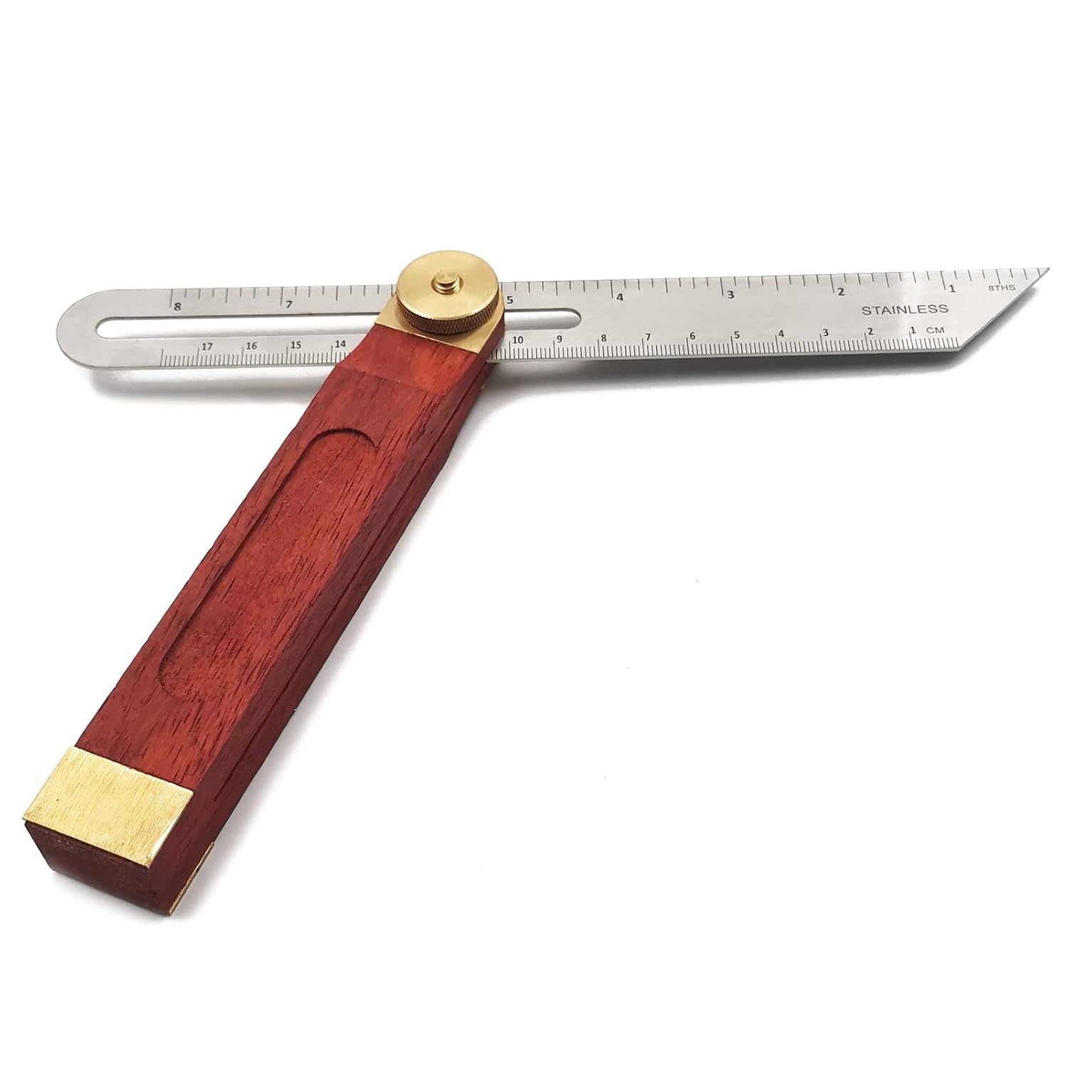 Bevel Gauge, Sliding Bevel Gauge, 8 Inch T Bevel Angle Finder with Wooden Handle T Measurements Ruler for for