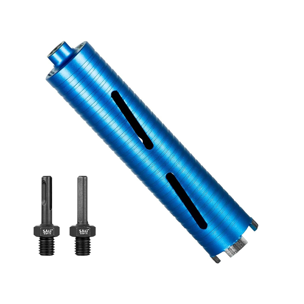 Diamond Core Drill Bits 2" Diameter 10"/254mm Drilling Depth 5/8-11" Thread Core Bit Turbo Laser-Welded Segments for