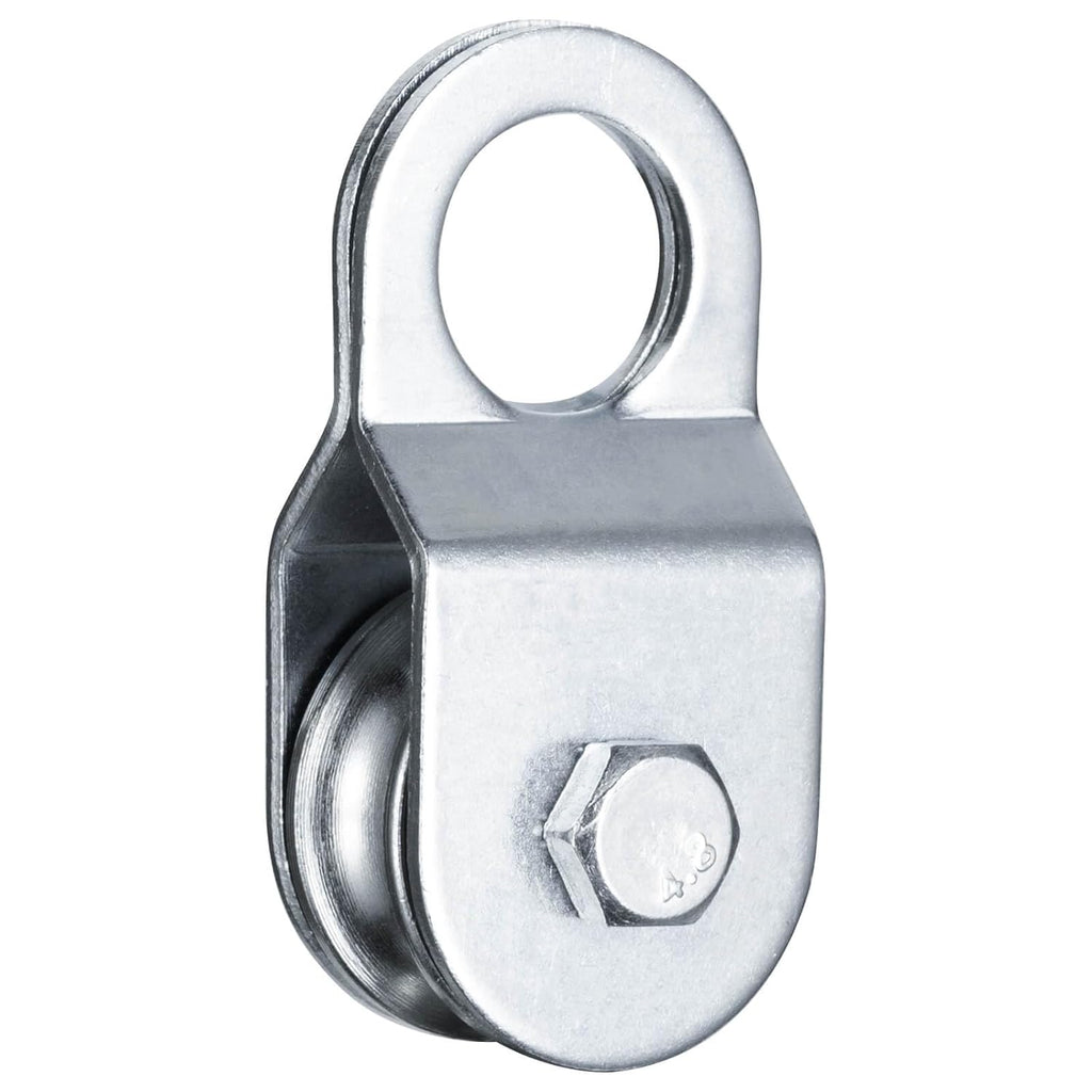 Cable Pulley 32mm Small Snatch Block for 0.23Inch/6mm Wire Rope, Single Pulley Wheel Bearing Inside, Load 110 LB, 1Pack
