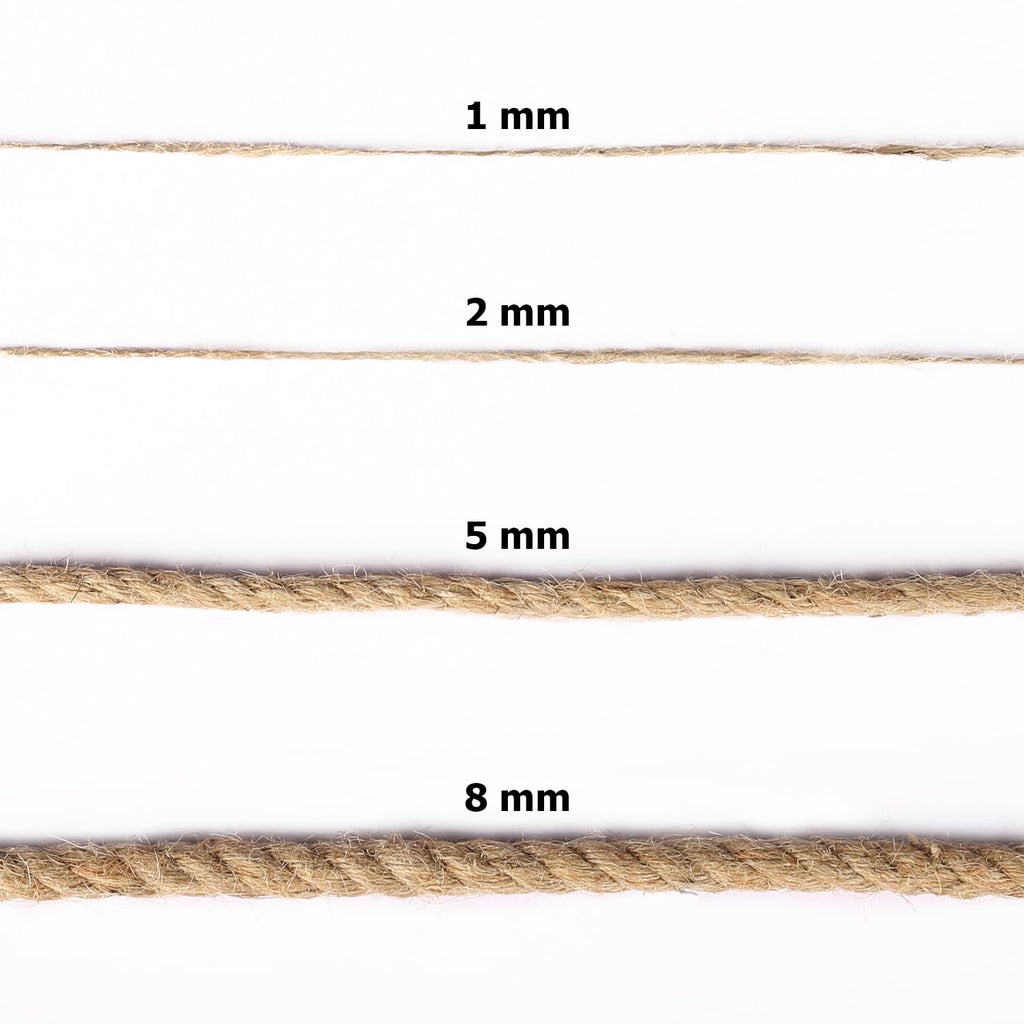 984 Feet Jute Twine String 2mm Handmade Natural Thin Twine for Crafts Gardening Garden Plant Gift Wrapping Art