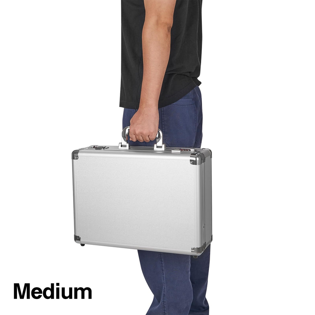 File Organizer Storage Box, Portable Locking Storage Totes with Dual Combination Locks, Lock Boxes for Personal