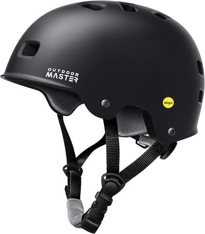 MIPS Skateboard Cycling Helmet for Adults - Lightweight, Ventilated Multi-Sport Helmet with Two Removable Liners for