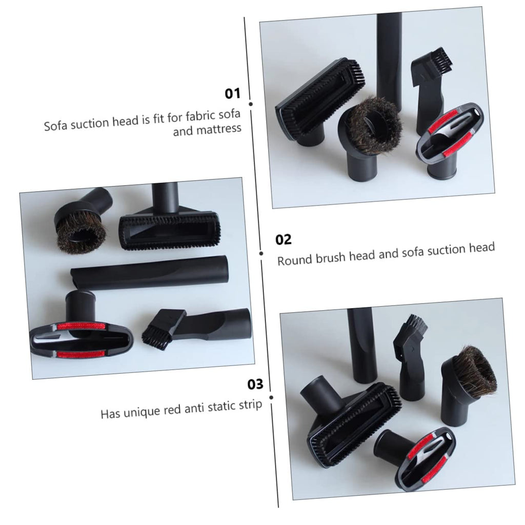 32mm Vacuum Brush Attachment Set, 5 Piece Replacement Nozzles