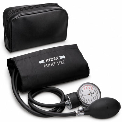 Professional Black Adult Size Blood Pressure Monitor, 8.7”-16.5", Aneroid Sphygmomanometer Medical Supplies, Manual