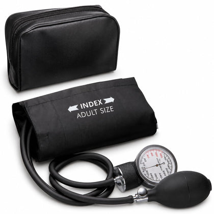 Professional Black Adult Size Blood Pressure Monitor, 8.7”-16.5", Aneroid Sphygmomanometer Medical Supplies, Manual