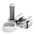 M6 x 16mm Rack Mount Cage Nuts, Screws and Washers - 50 Pack for Server Cabinets, Shelves, Routers - Self-Locking Cable Ties
