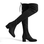 Women's Over The Knee Thigh High Boots,Black,8.5