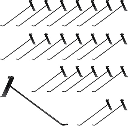 12 Inch Gridwall Hooks, Grid Panel Hanging Hooks for Retail, Home, and Workspace Organization, Displays, and Storage