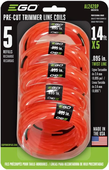 Twisted String Trimmer Lines, Pre-Cut 0.095", 5-Pack - AL2420P