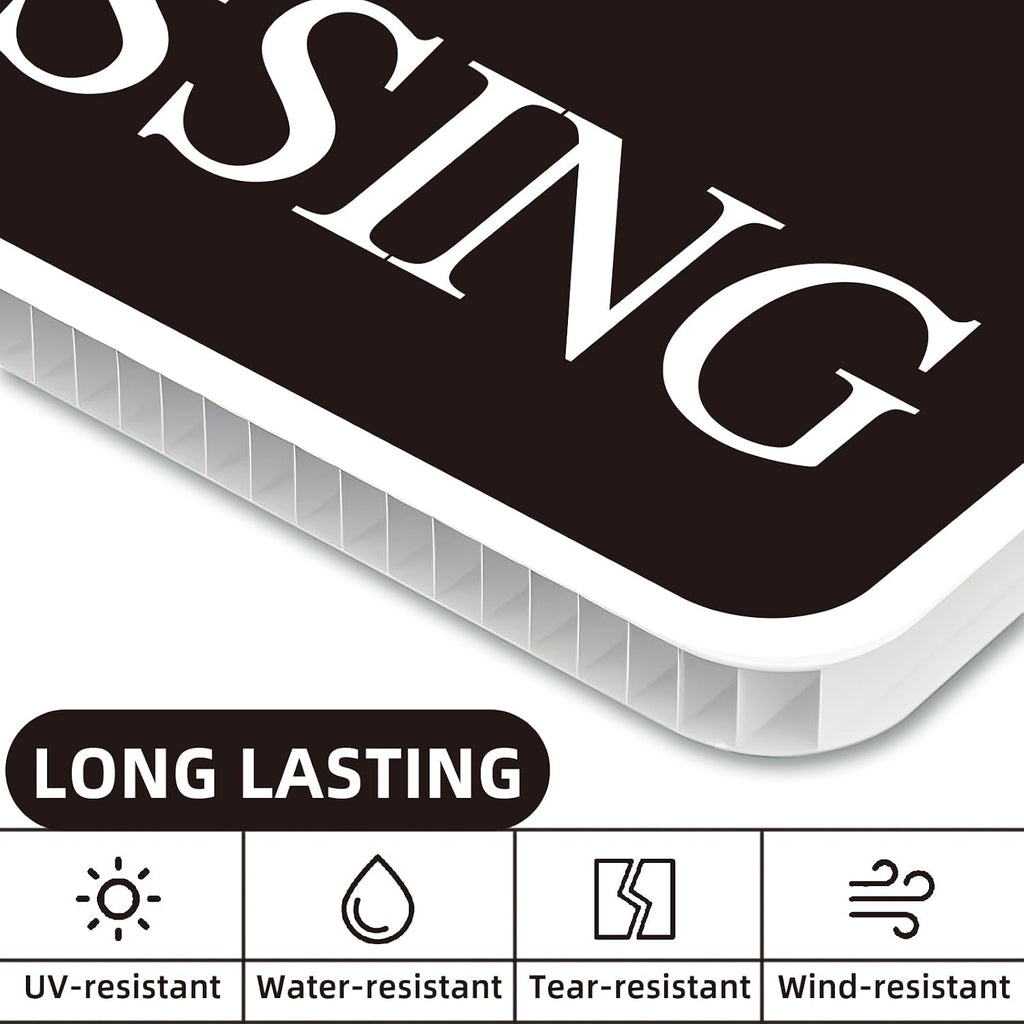 No Trespassing Signs Private Property, Large 2-Pack private property no trespassing sign 12"x12" Double-Sided H-Stake