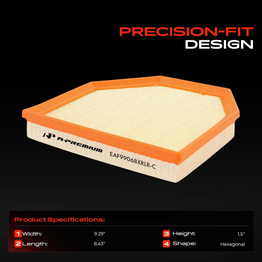 A-Premium 2-PC Engine Air Filter Compatible with BMW Models