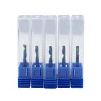 5Pcs 1/8in Solid Carbide 1Flute End Mill, DLC(Ta-C) Coated